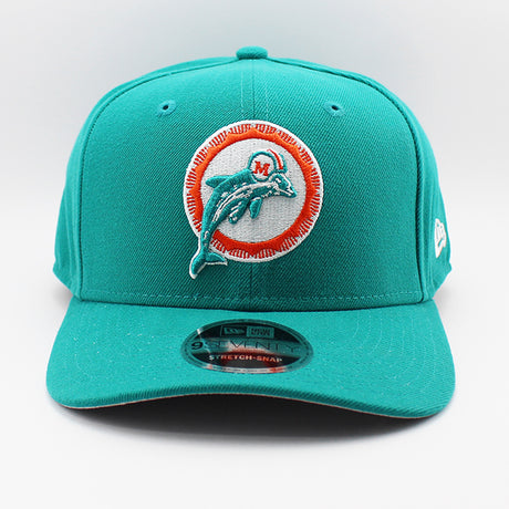 ニューエラ キャップ 9SEVENTY ストレッチ スナップバック マイアミ ドルフィンズ NFL STRETCH SNAPBACK CAP AQUA