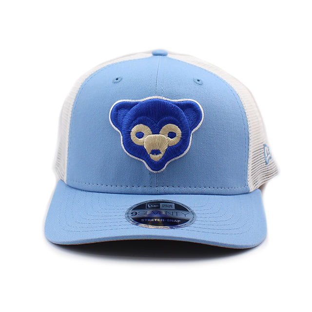 ニューエラ キャップ 9SEVENTY ストレッチ スナップバック シカゴ カブス MLB STRETCH MESH SNAPBACK CAP SKY BLUE