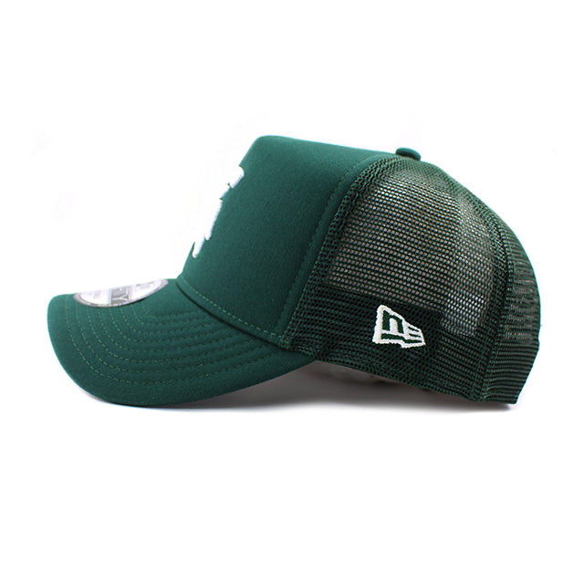 ニューエラ メッシュキャップ 9FORTY ミシガンステイト スパルタンズ NCAA A-FRAME TRUCKER MESH CAP DARK GREEN