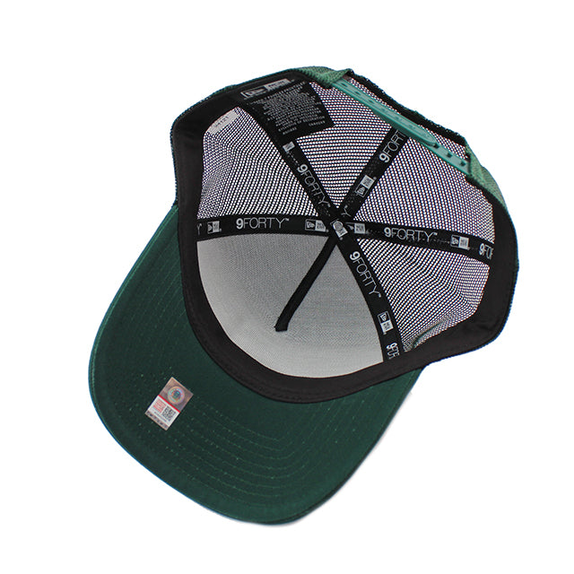 ニューエラ メッシュキャップ 9FORTY ミシガンステイト スパルタンズ NCAA A-FRAME TRUCKER MESH CAP DARK GREEN