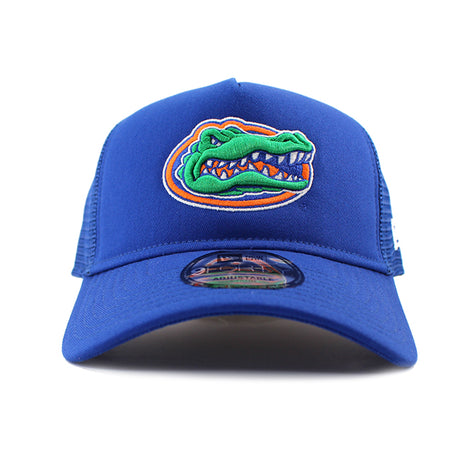 ニューエラ メッシュキャップ 9FORTY フロリダ ゲーターズ NCAA A-FRAME TRUCKER MESH CAP BLUE