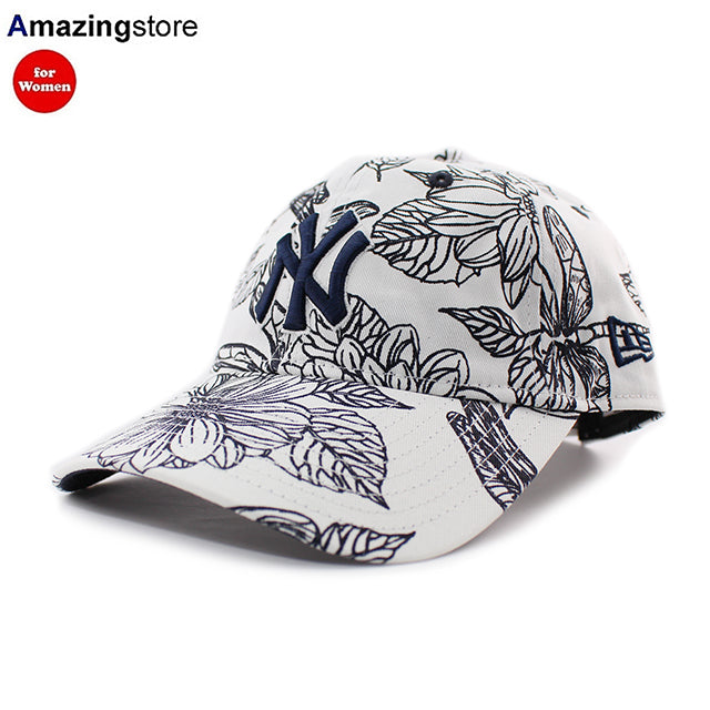 女性用 ニューエラ キャップ 9TWENTY ストラップバック ニューヨーク ヤンキース MLB FLORAL CORE CLASSIC STRAPBACK CAP WHITE