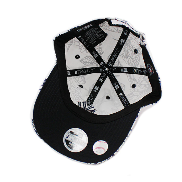 女性用 ニューエラ キャップ 9TWENTY ストラップバック ニューヨーク ヤンキース MLB FLORAL CORE CLASSIC STRAPBACK CAP WHITE