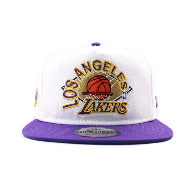 ニューエラ キャップ GOLFER ロサンゼルス レイカーズ NBA SNAPBACK CAP WHITE