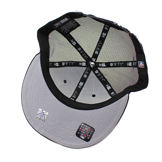 ニューエラ キャップ 9FIFTY ロサンゼルス レイカーズ NBA TEAM BASIC TRUCKER MESH SNAPBACK CAP BLACK WHITE