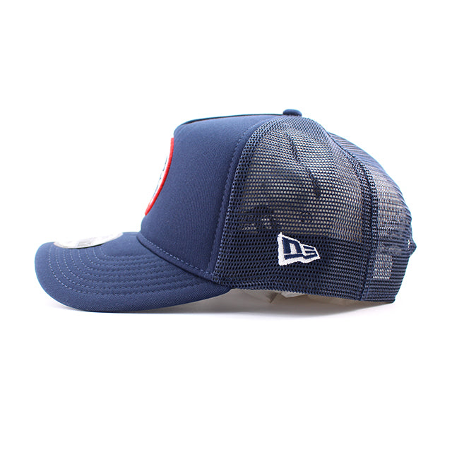 ニューエラ メッシュキャップ 9FORTY ロサンゼルス クリッパーズ NBA A-FRAME TRUCKER MESH CAP NAVY