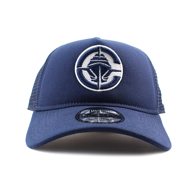 ニューエラ メッシュキャップ 9FORTY ロサンゼルス クリッパーズ NBA A-FRAME TRUCKER MESH CAP NAVY