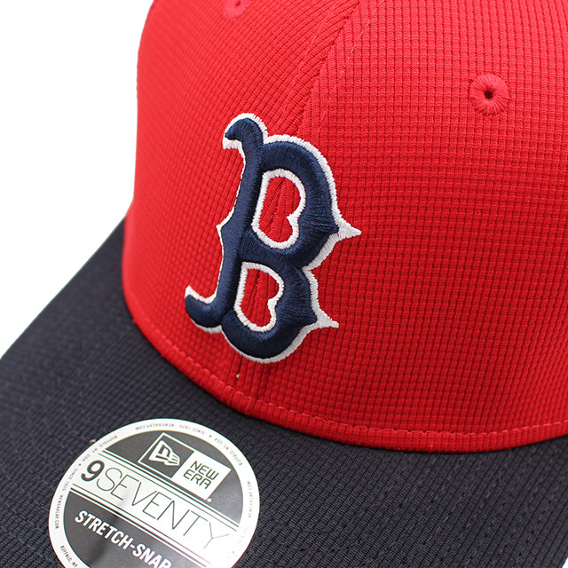 ニューエラ キャップ 9SEVENTY ストレッチ スナップバック ボストン レッドソックス 2025 MLB BATTING PRACTICE BP STRETCH MESH SNAPBACK CAP RED