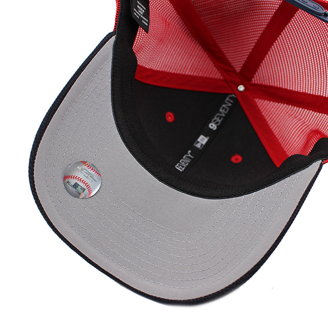 ニューエラ キャップ 9SEVENTY ストレッチ スナップバック ボストン レッドソックス 2025 MLB BATTING PRACTICE BP STRETCH MESH SNAPBACK CAP RED