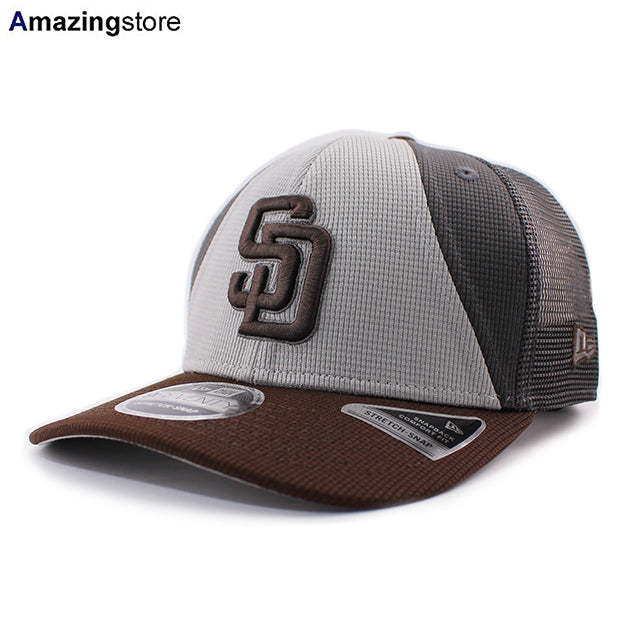 ニューエラ キャップ 9SEVENTY ストレッチ スナップバック サンディエゴ パドレス MLB BATTING PRACTICE MESH STRETCH SNAPBACK CAP GRAPHITE