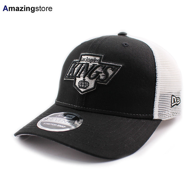 ニューエラ キャップ 9SEVENTY ストレッチ スナップバック ロサンゼルス キングス NHL STRETCH MESH SNAPBACK CAP BLACK WHITE
