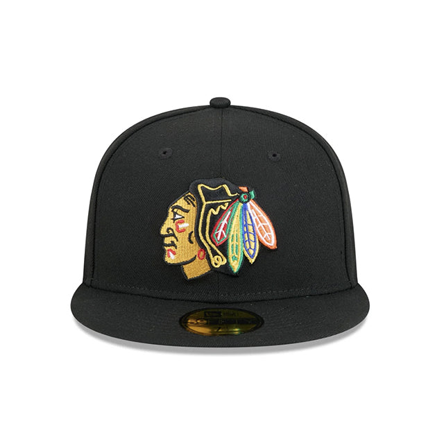 ニューエラ キャップ 59FIFTY シカゴ ブラックホークス NHL TEAM BASIC FITTED CAP BLACK