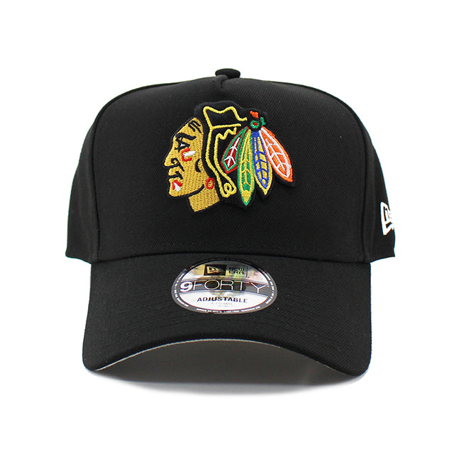 ニューエラ キャップ 9FORTY シカゴ ブラックホークス NHL A-FRAME SNAPBACK CAP BLACK