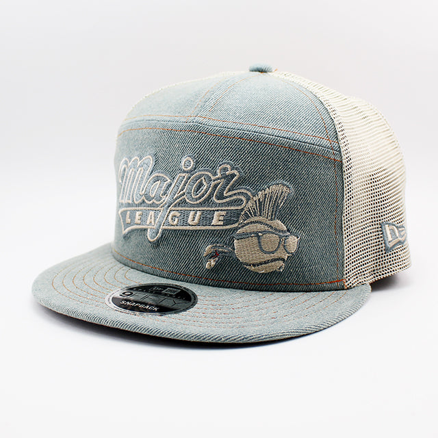 ニューエラ 9FIFTY スナップバック 映画 メジャーリーグ SPLIT PANEL SNAPBACK CAP DENIM
