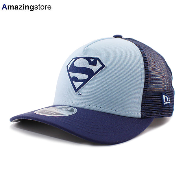 ニューエラ キャップ 9FORTY M-CROWN DC コミックス スーパーマン SUPERMAN A-FRAME MESH SNAPBACK CAP LT BLUE