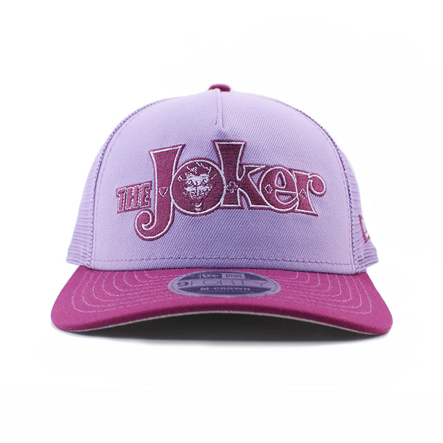 ニューエラ キャップ 9FORTY M-CROWN DCコミックス ジョーカー JOKER A-FRAME MESH SNAPBACK CAP PURPLE