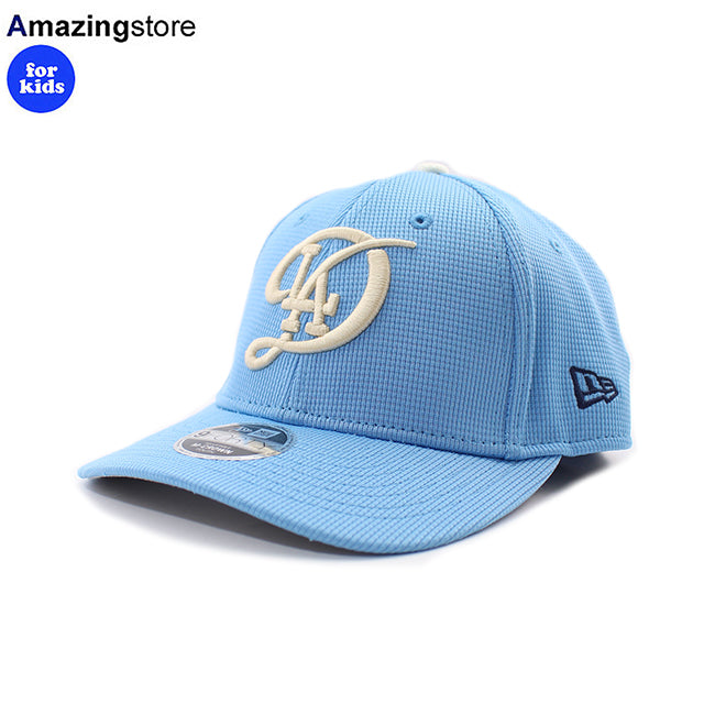 子供用 シティコネクト ニューエラ 9FORTY M-CROWN スナップバック ロサンゼルス ドジャース YOUTH 2025 MLB CITY CONNECT BATTING PRACTICE BP SNAPBACK CAP BLUE