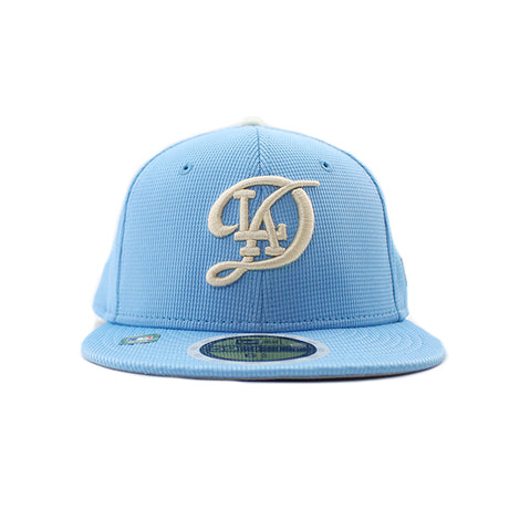 子供用 シティコネクト ニューエラ キャップ 59FIFTY ロサンゼルス ドジャース YOUTH 2025 MLB CITY CONNECT BATTING PRACTICE BP FITTED CAP BLUE