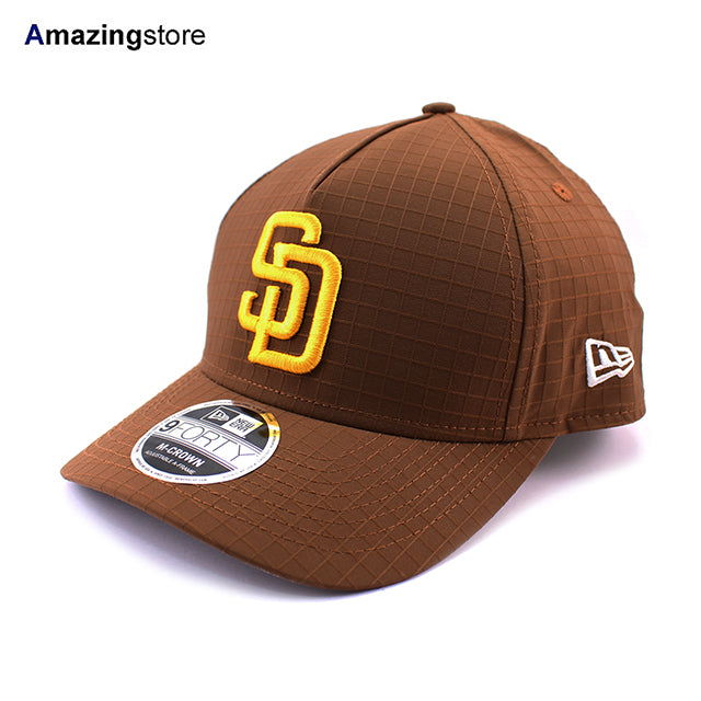 ニューエラ 9FORTY M-CROWN スナップバック サンディエゴ パドレス MLB RIPSTOP SOFT SNAPBACK CAP BROWN