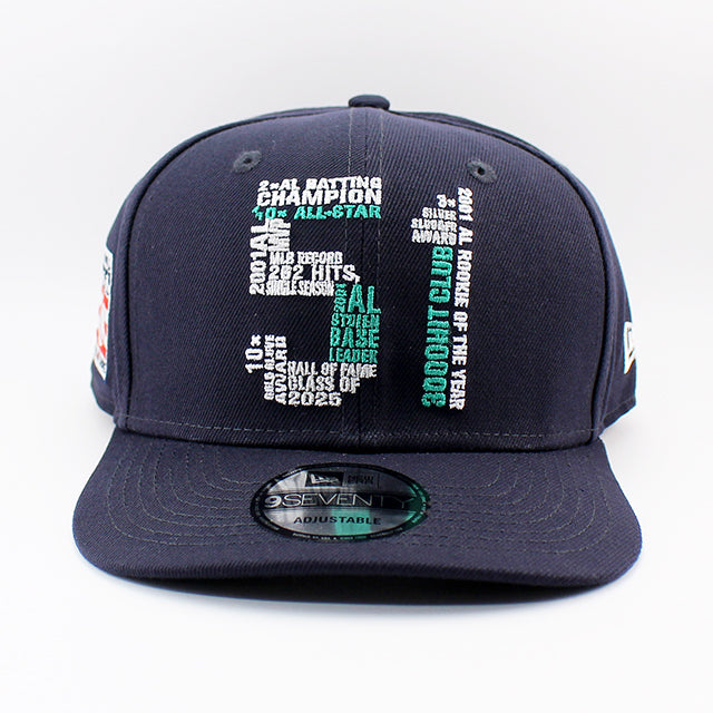 イチロー選手 HALL OF FAMEモデル ニューエラ キャップ 9SEVENTY スナップバック シアトル マリナーズ ICHIRO SNAPBACK CAP NAVY