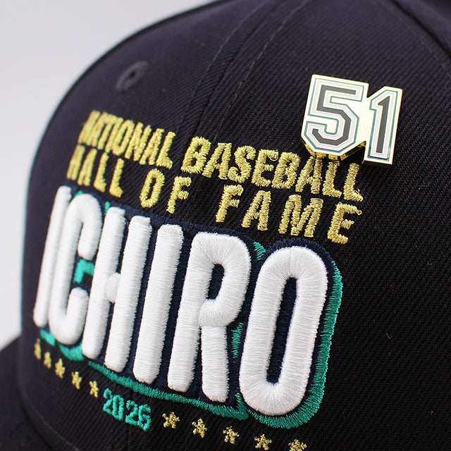 イチロー選手 HALL OF FAMEモデル ニューエラ キャップ LP9FIFTY スナップバック シアトル マリナーズ ICHIRO LOW PROFILE SNAPBACK CAP NAVY