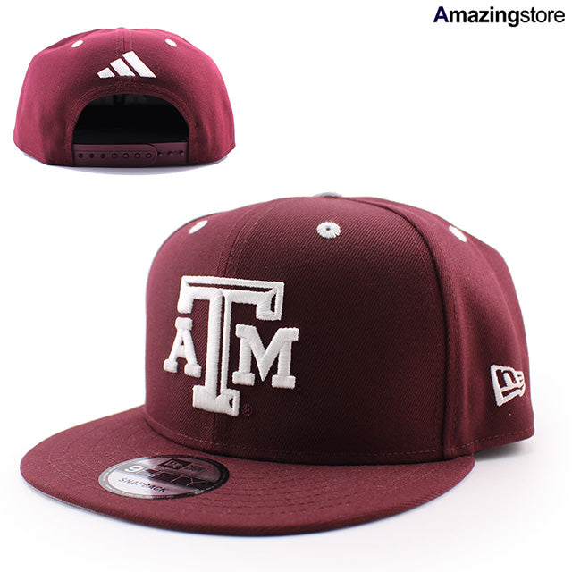 アディダスコラボ ニューエラ キャップ 9FIFTY テキサス A&M アギーズ NCAA SNAPBACK CAP MAROON