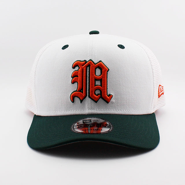 アディダスコラボ ニューエラ キャップ 9SEVENTY スナップバック マイアミ ハリケーンズ NCAA MESH SNAPBACK CAP