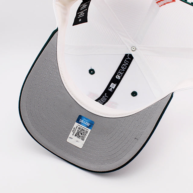 アディダスコラボ ニューエラ キャップ 9SEVENTY スナップバック マイアミ ハリケーンズ NCAA MESH SNAPBACK CAP