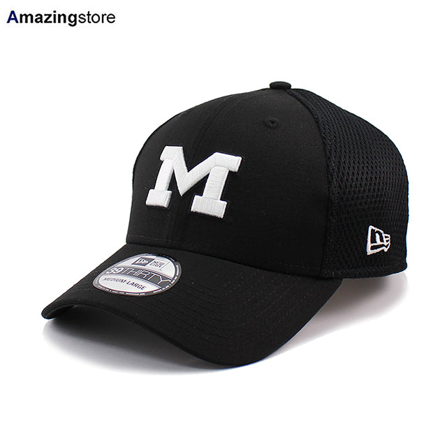 ニューエラ キャップ 39THIRTY ミシガン ウォルバリンズ NCAA NEO FLEX FIT CAP BLACK