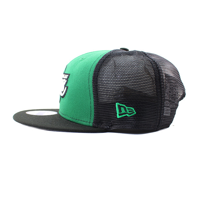 ニューエラ キャップ 9FIFTY ロサンゼルス レイカーズ NBA TEAM BASIC TRUCKER MESH SNAPBACK CAP GREEN
