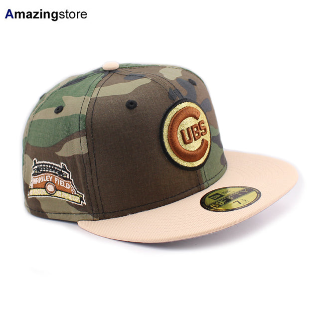 ニューエラ キャップ 59FIFTY シカゴ カブス MLB WRIGLEY FIELD PATCH FITTED CAP WOODLAND CAMO