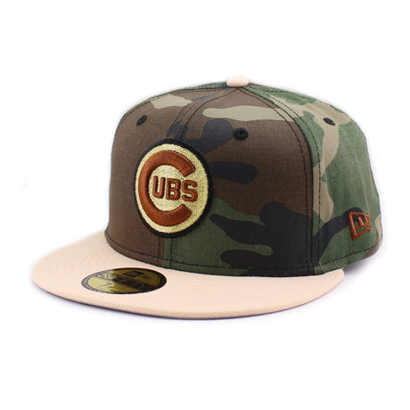 ニューエラ キャップ 59FIFTY シカゴ カブス MLB WRIGLEY FIELD PATCH FITTED CAP WOODLAND CAMO
