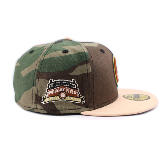 ニューエラ キャップ 59FIFTY シカゴ カブス MLB WRIGLEY FIELD PATCH FITTED CAP WOODLAND CAMO