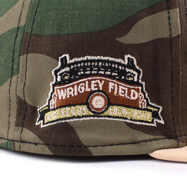 ニューエラ キャップ 59FIFTY シカゴ カブス MLB WRIGLEY FIELD PATCH FITTED CAP WOODLAND CAMO