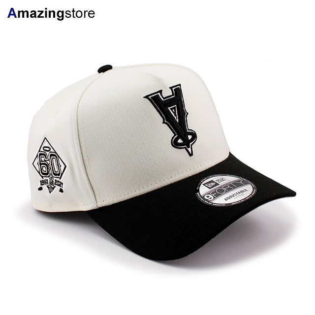 ニューエラ キャップ 9FORTY スナップバック ロサンゼルス エンゼルス MLB UPSIDE 60TH ANNIVERSARY A-FRAME SNAPBACK CAP CREAM BLACK