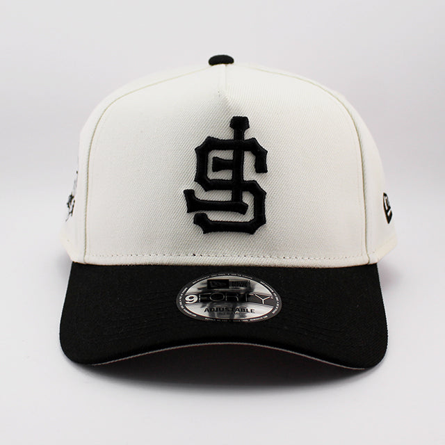 ニューエラ キャップ 9FORTY スナップバック サンフランシスコ ジャイアンツ MLB UPSIDE 60TH ANNIVERSARY A-FRAME SNAPBACK CAP CREAM BLACK