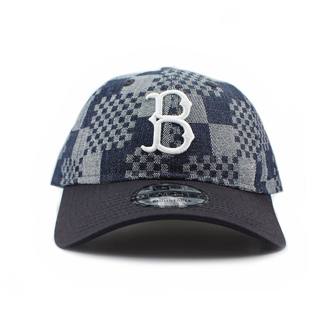 ニューエラ キャップ 9TWENTY ストラップバック ブルックリン ドジャース MLB PATCH DENIM NAVY PATTERN COOPERSTOWN STRAPBACK CAP