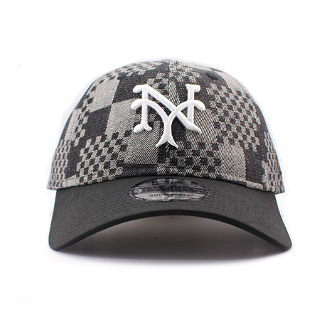 ニューエラ キャップ 9TWENTY ストラップバック ニューヨーク ジャイアンツ MLB PATCH DENIM BLACK PATTERN COOPERSTOWN STRAPBACK CAP