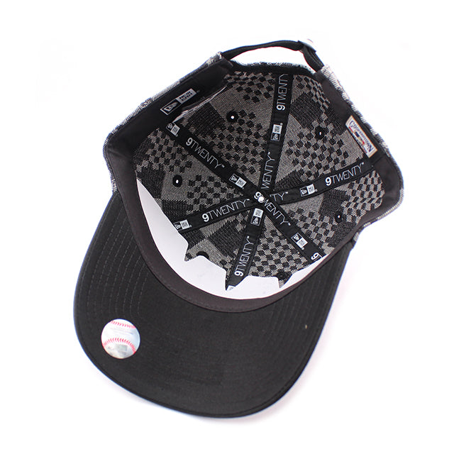 ニューエラ キャップ 9TWENTY ストラップバック ニューヨーク ジャイアンツ MLB PATCH DENIM BLACK PATTERN COOPERSTOWN STRAPBACK CAP