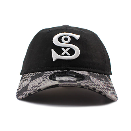 ニューエラ キャップ 9TWENTY ストラップバック シカゴ ホワイトソックス MLB PATCH DENIM BLACK PATTERN STRAPBACK CAP