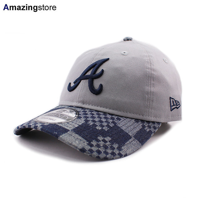 ニューエラ キャップ 9TWENTY ストラップバック アトランタ ブレーブス MLB PATCH DENIM GRAY PATTERN STRAPBACK CAP
