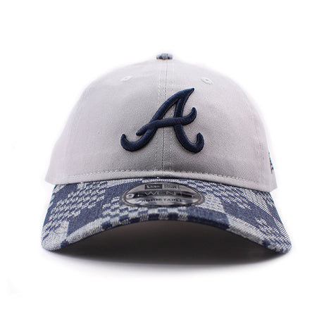 ニューエラ キャップ 9TWENTY ストラップバック アトランタ ブレーブス MLB PATCH DENIM GRAY PATTERN STRAPBACK CAP