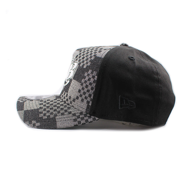 ニューエラ キャップ 9FORTY タンパベイ レイズ MLB A-FRAME DENIM BLACK PATTERN SNAPBACK CAP