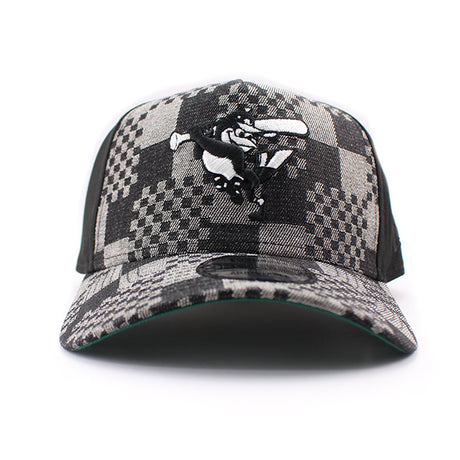 ニューエラ キャップ 9FORTY ボルチモア オリオールズ MLB A-FRAME DENIM BLACK PATTERN SNAPBACK CAP