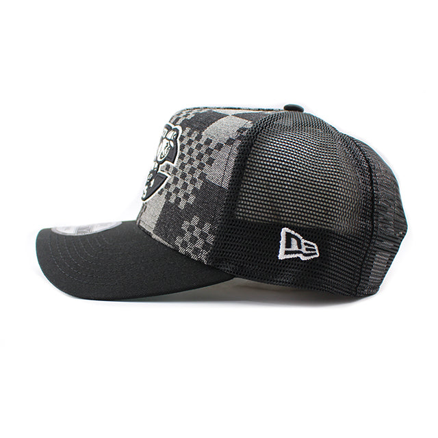 ニューエラ メッシュキャップ 9FORTY シンシナティ レッズ MLB A-FRAME DENIM BLACK PATTERN COOPERSTOWN MESH CAP