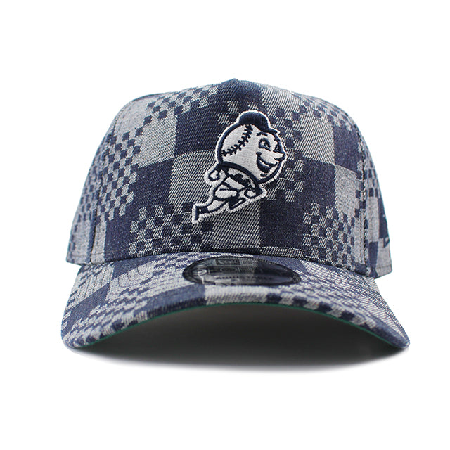 ニューエラ キャップ 9FORTY ニューヨーク メッツ MLB A-FRAME DENIM NAVY PATTERN SNAPBACK CAP