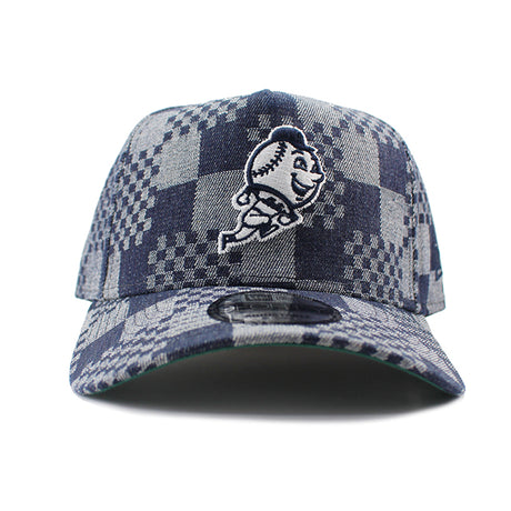 ニューエラ キャップ 9FORTY ニューヨーク メッツ MLB A-FRAME DENIM NAVY PATTERN SNAPBACK CAP