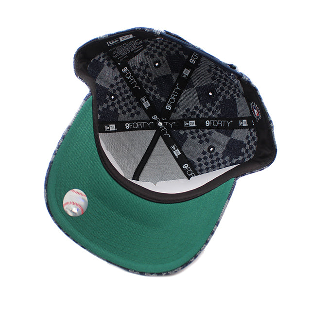 ニューエラ キャップ 9FORTY ニューヨーク メッツ MLB A-FRAME DENIM NAVY PATTERN SNAPBACK CAP