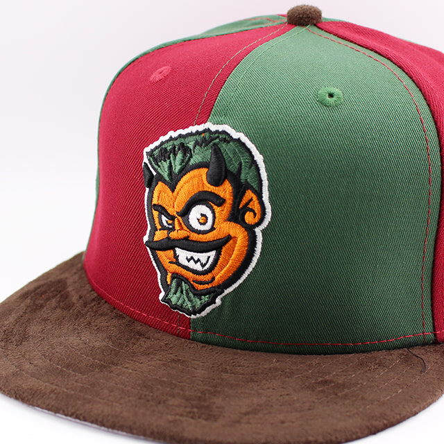 ニューエラ キャップ 59FIFTY アクロン ラバーダックス MiLB MONSTER PACK FITTED CAP CILANTRO CARDINAL