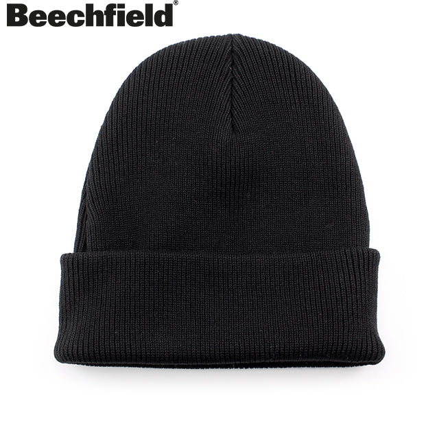 ビーチフィールド PREMIUM ORGANIC COTTON ORIGINAL CUFFED BEANIE CAP BLACK